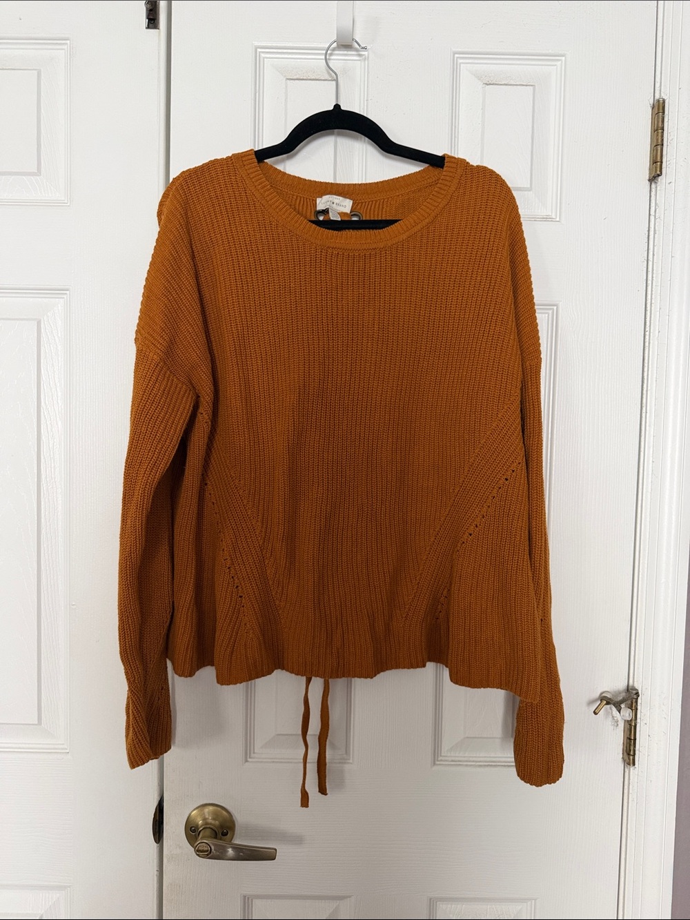 Lucky Brand Women's Crewneck Sweater in Rust Orange
